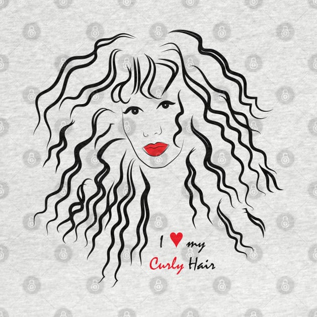 I love my curls - Curly girl by SaraFuentesArt